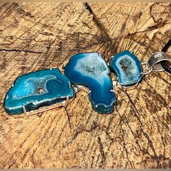 Large Drusy Solar Quartz Pendant 3 1/4" - Picture 13 of 15